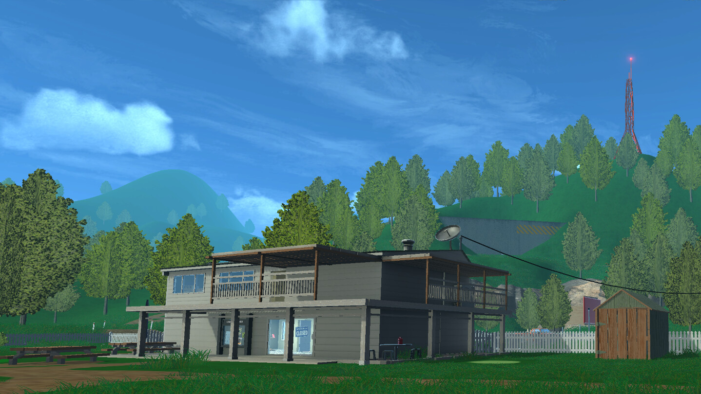Normal Golf Game course and clubhouse seen from the first tee